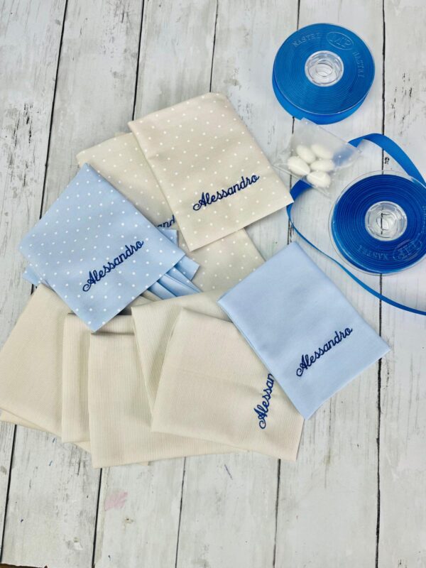 Bomboniera sacchetto portaconfetti con nome, sacchetto cadeaux personalizzato, ideale per Battesimo/Laurea/Cresima/Nascita/Matrimonio - immagine 2